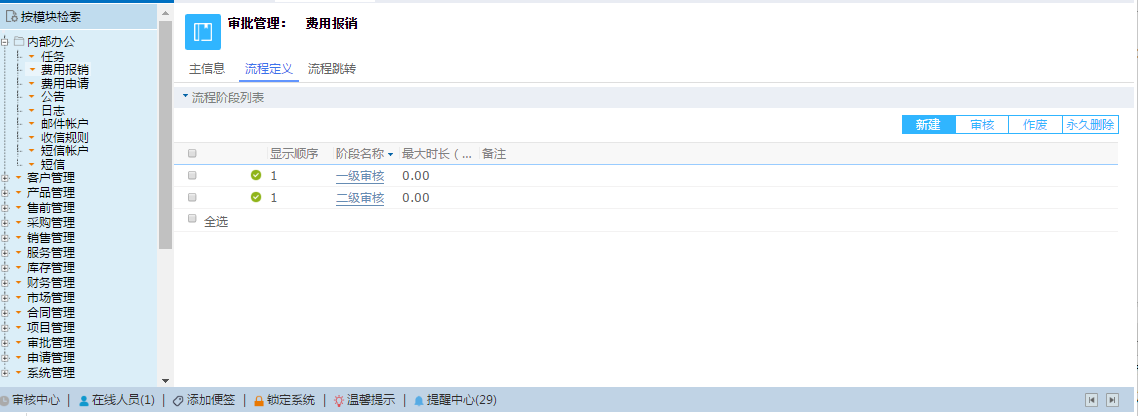 審批管理流程自定義